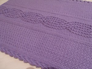 Crochet afghan with cable