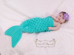 Under the Sea Crochet Baby Mermaid Prop